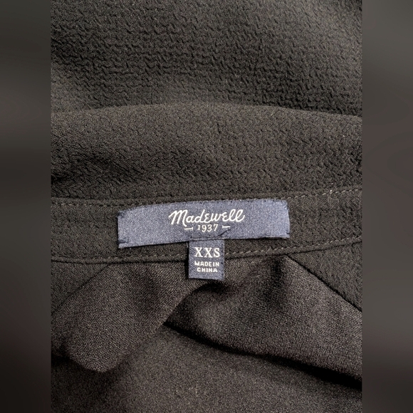 Madewell Black Collared Hi-Lo Shirt Dress Size XXS - Picture 7 of 8